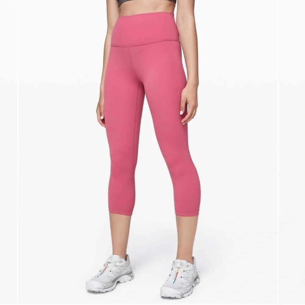 Lululemon Align High Rise Crop Leggings Pink Lush 10 Nwt